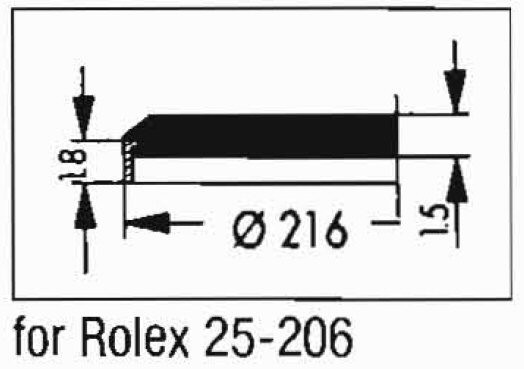 Vetro di ricambio zaffiro Tropic compatibile con ROLEX Perpetual 176200, 176210, 176234 foto 3