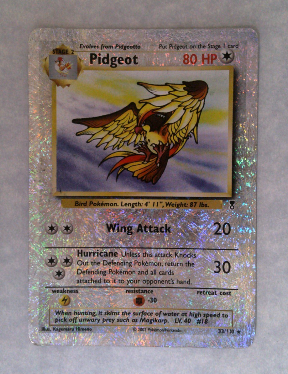 Pidgeot 33/110 Legendary Collection Reverse Holo Rare vintage Pokemon TCG DMG