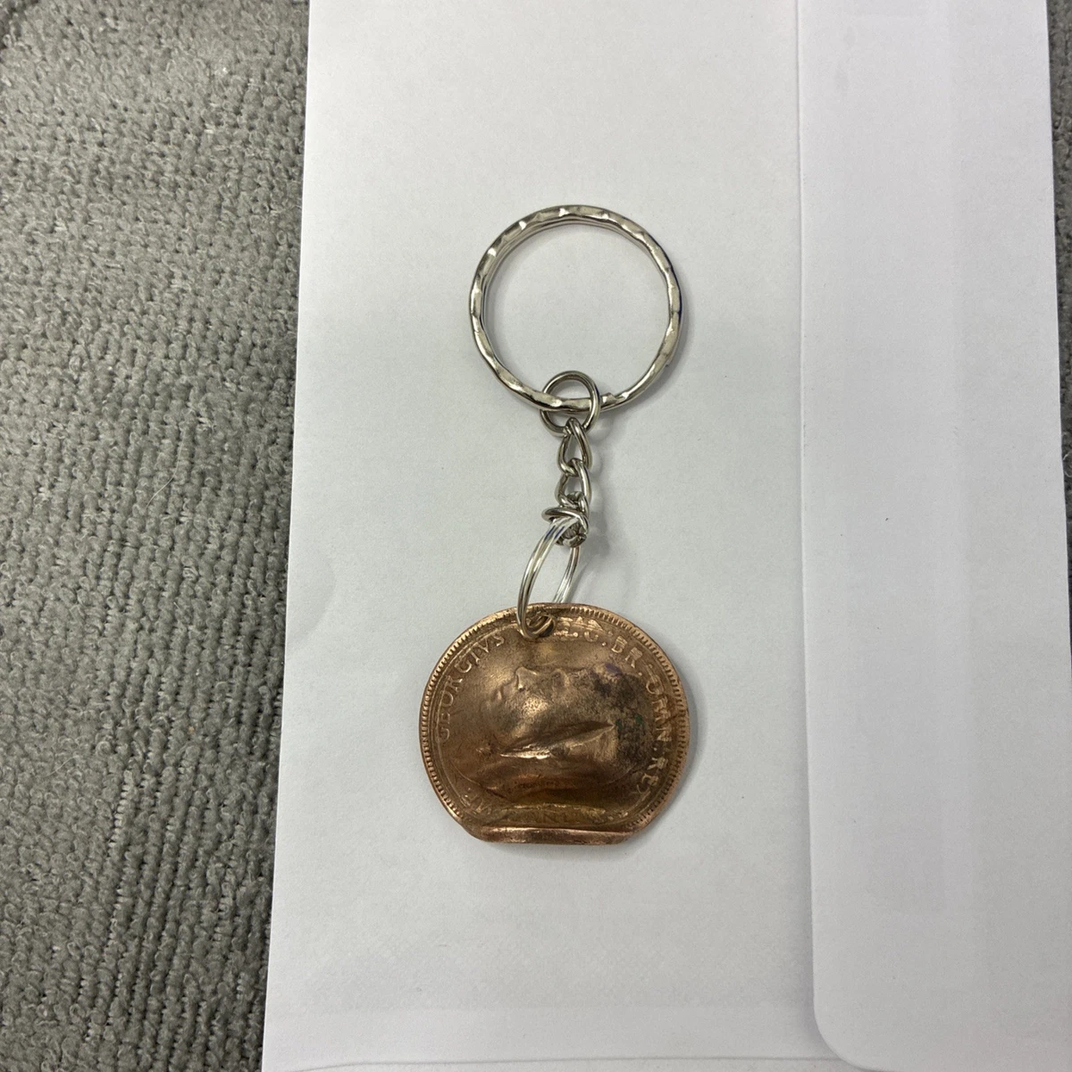Australian Penny Anzac Slouch Hat Key Ring 1944 WW2 ERA 30 Cm Chain Polish 221 4