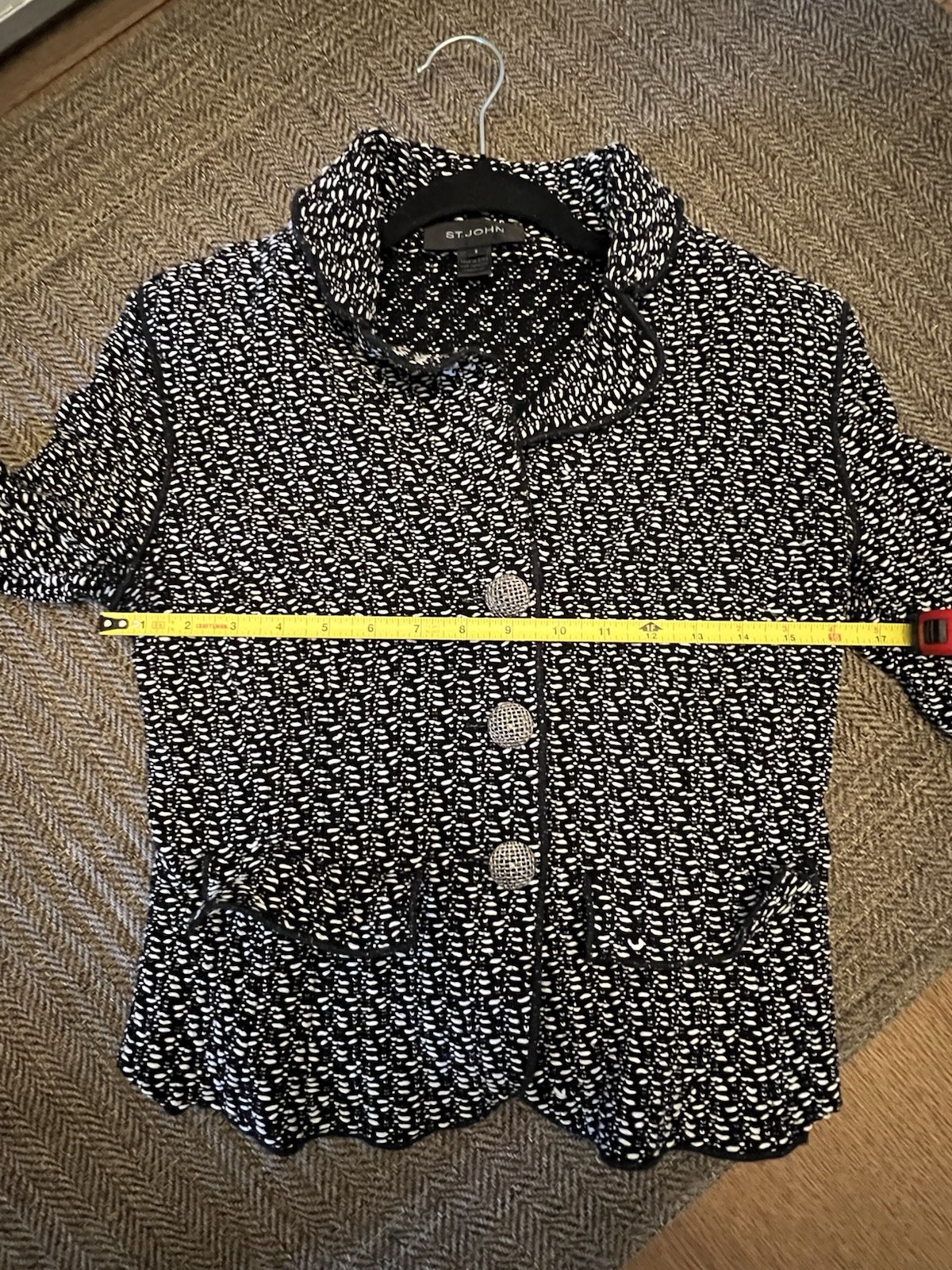 St. John Women's Abstract Pattern Button Jacket B… - image 3