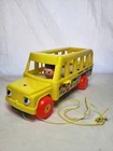 Fisher Price School Bus #192 Little People Vintage Pull Toy READ DESCRIPTION