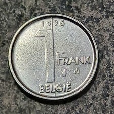 BELGIUM 🇧🇪 ONE (1) FRANC COIN 1995 (DUTCH TEXT / KING ALBERT II)