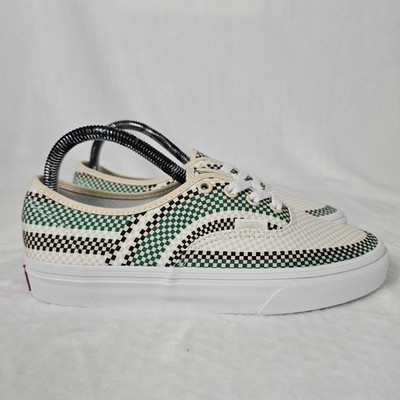 Vans Authentic Tileboard Mens Size 6 Womens 7.5 White Green Black Skater Shoes