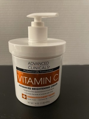Advanced Clinicals Vitamin C Brightening Cream 16 oz.