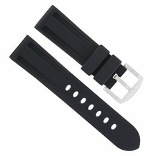 24MM RUBBER WATCH BAND FOR INVICTA 19654 PRO DIVER 1102 SIGNATURE RUSSIAN BLACK