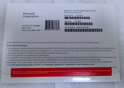 Win Server 2019/2022/2025 Standard 64-bit License Key & DVD 16 Core 50 CAL NEW - image 1 of 4