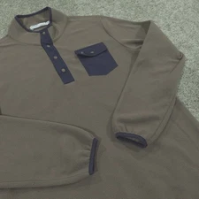 Criquet Sweater Mens Large Henley Snap Button Golf Performance Pull Over