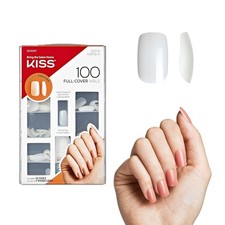 Kiss 100 Full Cover Nails Short Square Short Length 