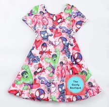 Spidey And His Amazing Friends Girls Skater 8/9 Dress NEW NIP