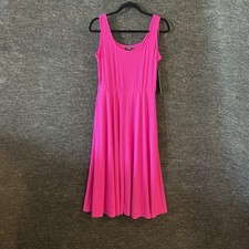 NWT MSK Fuchsia Solid Maxi Dress Scoop Neck S...