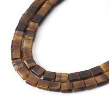 Beadthoven 71pcs Tila Beads Natural Tiger Eye Small, Stone