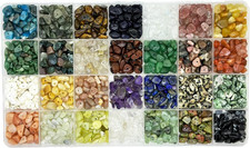Irregular and Polished Gemstone Chips -Size 5Mm to 8Mm -1Mm Hole Drilled Energy