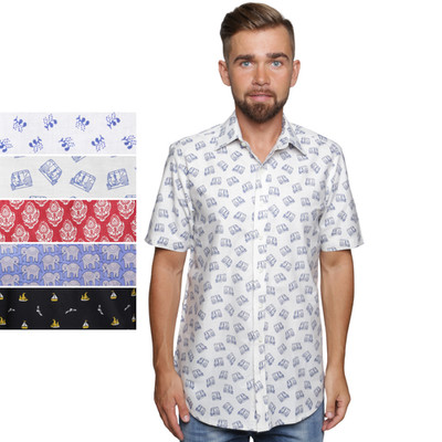 Herren Baumwolle Hemd Kurzarm Muster Urlaub Hawaii Freizeit Oberteil Blumenmuster