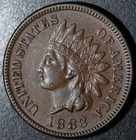 New Listing1883 INDIAN HEAD CENT - With LIBERTY & DIAMONDS - XF EF
