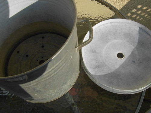 Zink Einkochtopf mit Deckel und Thermometer Zubehör original DDR Pflanztopf Deko - Bild 5 von 10