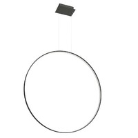Pendelleuchte HäNgelampe Ring Designlampe Esszimmerleuchte Schwarz Led L 110 Cm