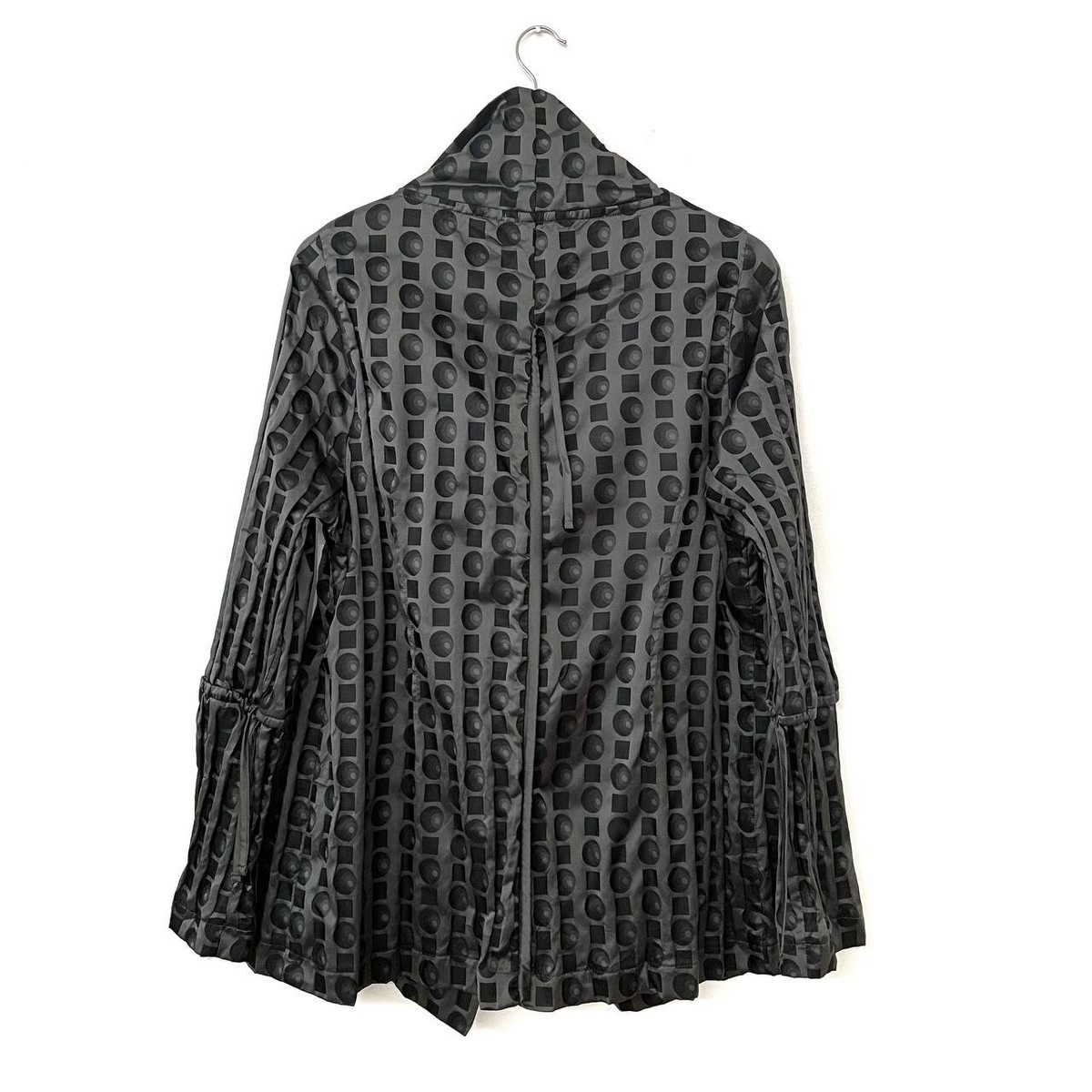 【美品】RAINMAKER STANDUP SHAWLCOLLARJACKET Upcycled Patchwork Windbreaker Jacket, Festival Patchwork
