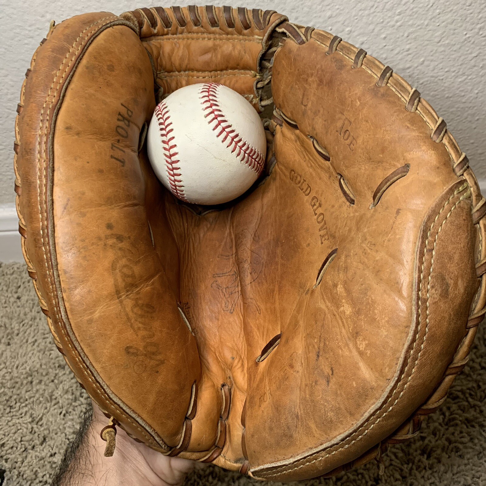 Rawlings Heart Of Hide Gold Glove Series Catchers Mitt PROLT Made in USA OBB09 Luce Coffee