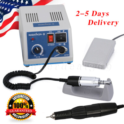 Dental Lab Marathon Electric Micromotor /35K RPM Motor Handpiece /HP 2.35mm Burs