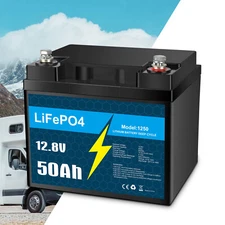 12V 50Ah LiFePO4 Lithium Battery 50A BMS Deep Cycles for Trolling Motor Solar