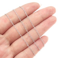 925 Sterling Silver Italy Cable Chain Necklace 18