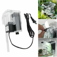 Aquarium Fish Tank Mini Waterfall Hang On External Oxygen Pump Water Filter USA
