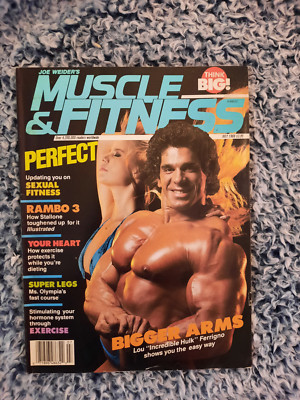 Muscle & Fitness Magazine, July 1988. The Incredible Hulk / Lou Ferrigno Cover.