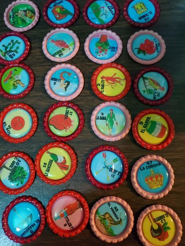 Silver 54 Mexican Loteria DECK CHIP Epoxy Bottle cap Baby shower Mothers day - Picture 8 of 12