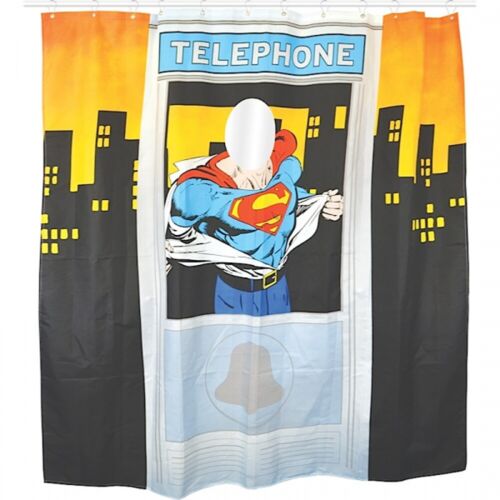 Superman Phone Booth Shower Curtain - Picture 1 of 2