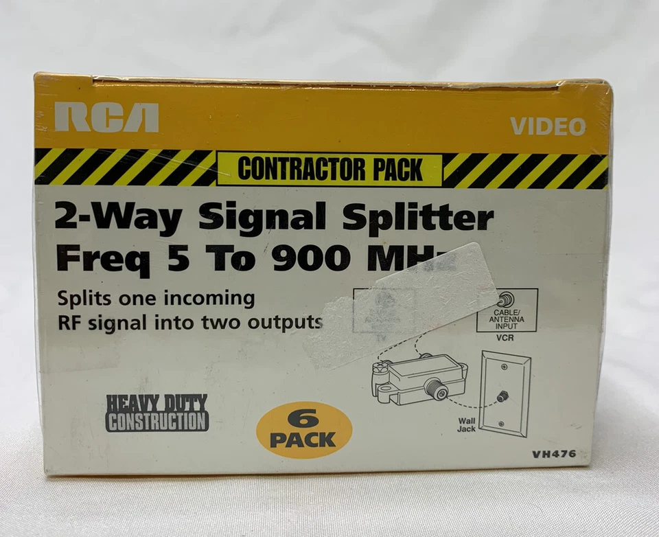 RCA Digital Signal Splitter 2 Way Freq 5 To 900 MHZ VH47 Contractor Pack- 6 Pack - Image 4 of 4