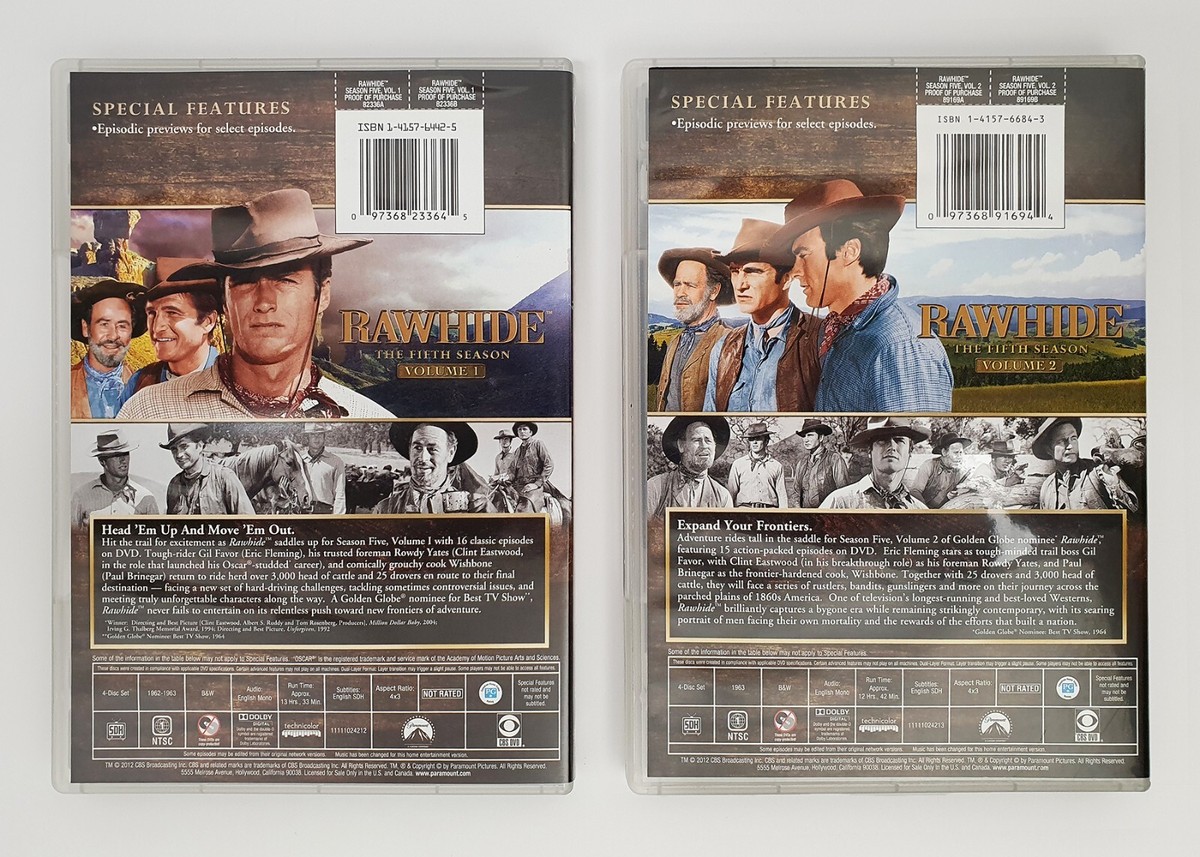 Rawhide: the Fifth Season - 1／ [DVD] [Import] Rawhide: The Fifth Season, Volume 1 DVD 📀 | eBay