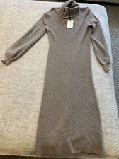 Hippie Rose Turtleneck Sweater Dress Tan/mocha Sz Small