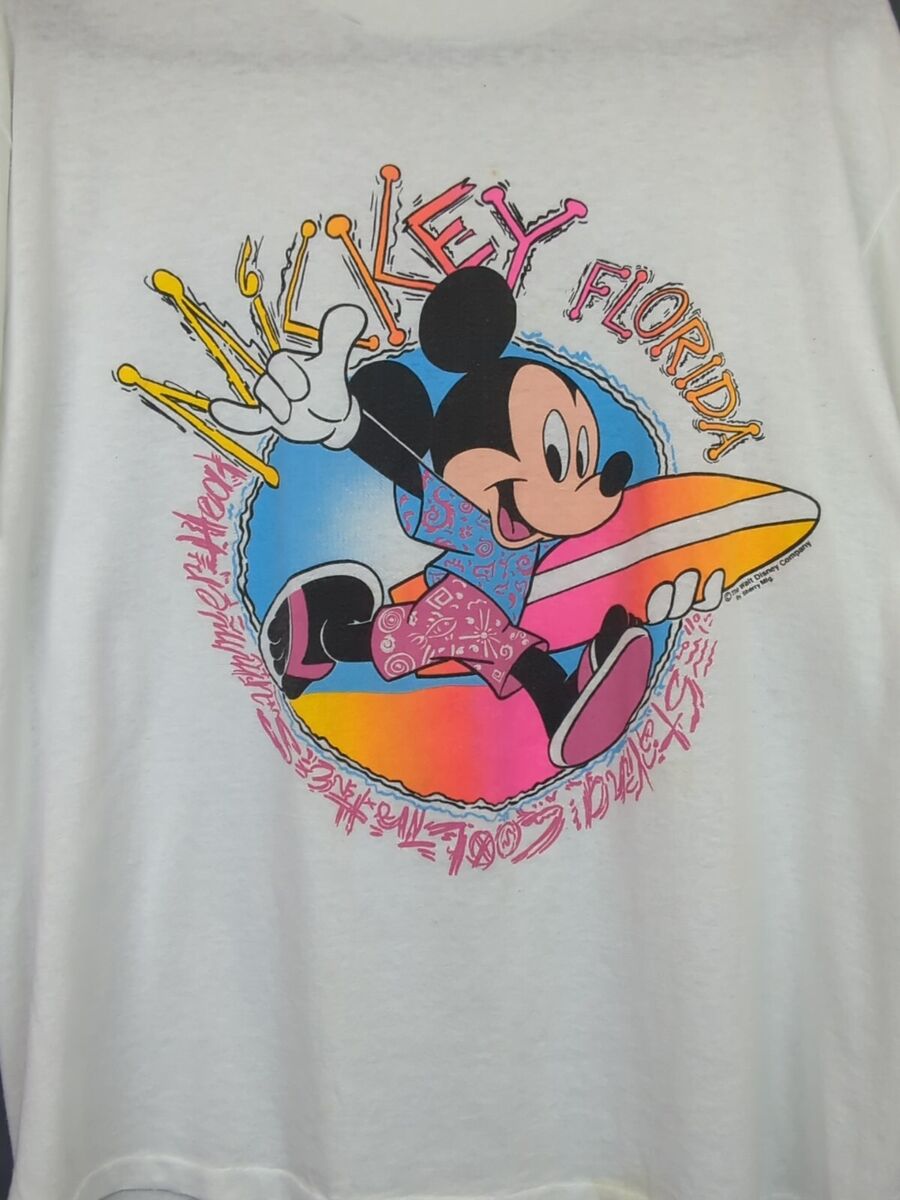 Vintage Mickey Mouse Florida Surf T SHIRT Sherry Mfg Single Vintage Mickey Mouse Florida Surf T SHIRT Sherry Mfg Single