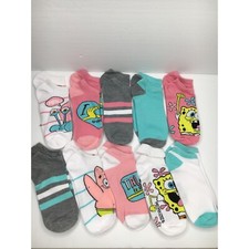 Nickelodeon Spongebob Squarepants Women's No Show Socks 10 Pairs Patrick