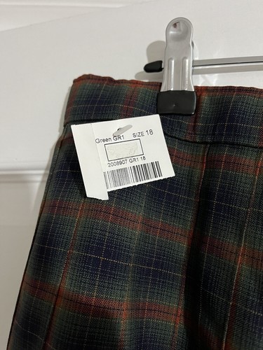 Jedburgh Kiltmakers Scotland Check Pleated Skirt Women’s Size 18 New Old Stock - Picture 4 of 8