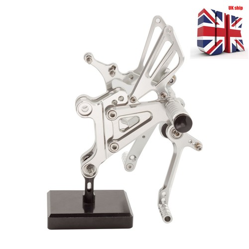 For Aprilia GP Shift RS125 2T 1996-2010 Silver CNC Rearsets Foot Pegs Footrest - Picture 5 of 20
