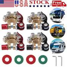 4PCS Car Battery Terminal Connectors Quick Release Disconnect Positive Negative