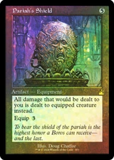 MTG FOIL Pariah's Shield Retro Frame  - Ravnica Remastered #393