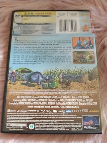 A Bug's Life Movie Blu-Ray 2 Disc DVD set 2010 Disney Pixar Children's D99 - Picture 2 of 2