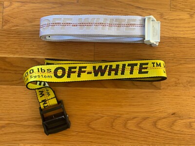 Classic Industrial Belt OFF-WHITE White Pink Adjusted Cargo 