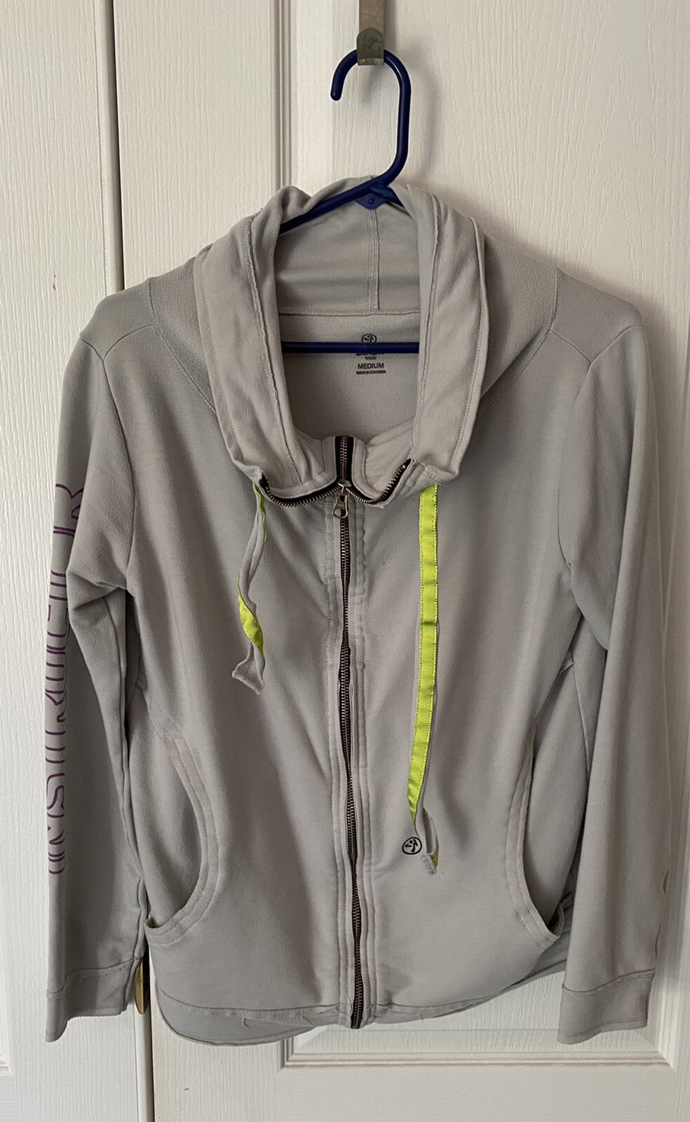 Zumba Gray Instructor Jacket Size Medium - image 1