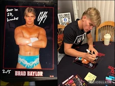 Brad Baylor Signed Metallic 8x10 Proof Promo WWE ID NXT EVOLVE AEW CAP