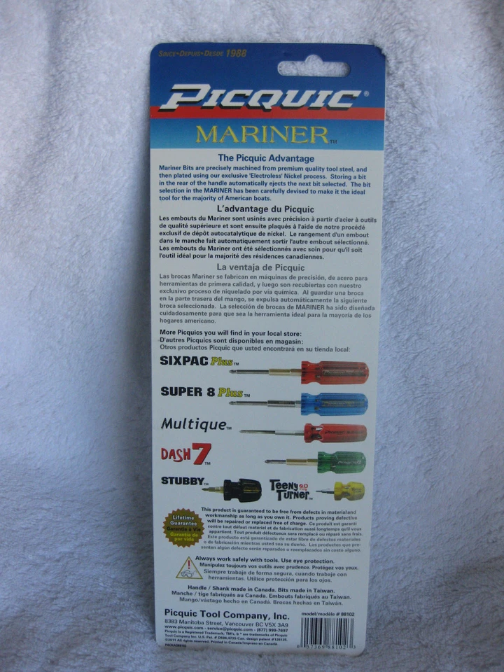 PICQUIC MARINER Screwdriver Multi-Bit Driver w/ 7 Bits - Perfect For Any Boater  - Image 4 of 4