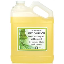 7 LB / 1 Gallon Premium Safflower Oil Pure Organic Cold Pressed Multi Purpose