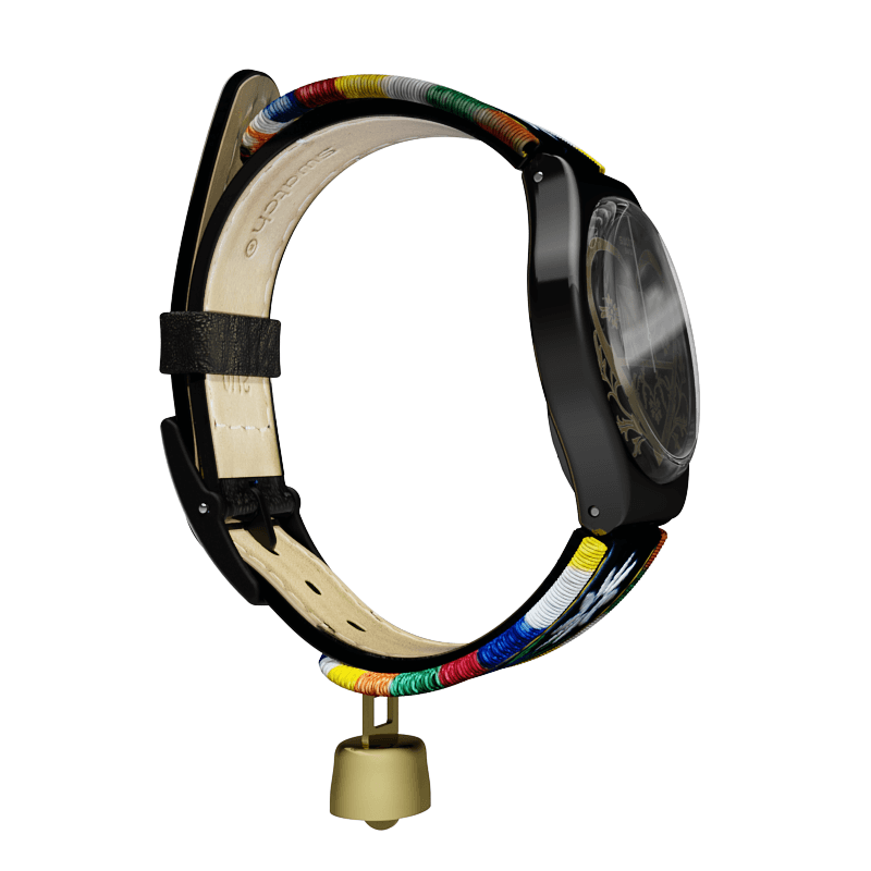 SWATCH Watch GB285 Black DIE GLOCKE Floral Embroidery and Cow Bell Detail eBay