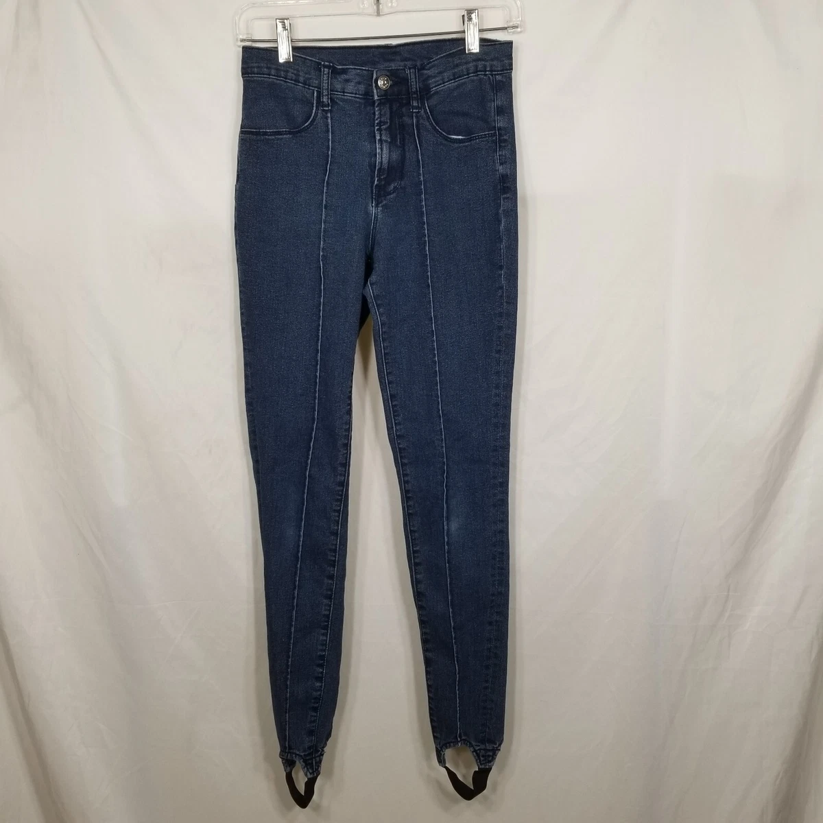 Womens VENUS Stirrup Blue Jeans Jegging Skinny Front Seam Front
