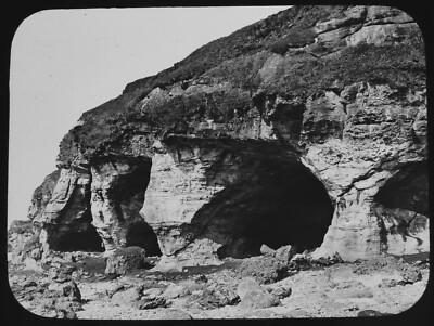 ARRAN KINGS CAVE C1895 Magic Lantern Slide PHYSIOGRAPHY GEORGE PHILIP & SON