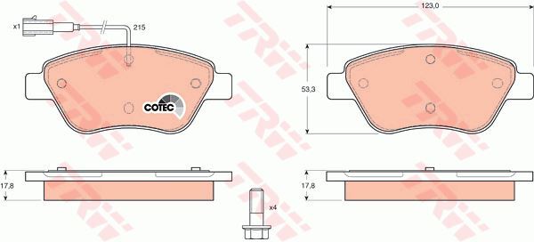 Plaquettes de frein Citroën Nemo à friction stable et faible bruit
