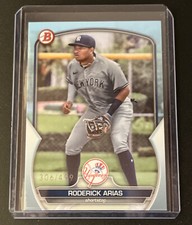 2023 Bowman Paper Base Sky Blue #BP-135 Roderick Arias /499 - New York Yankees