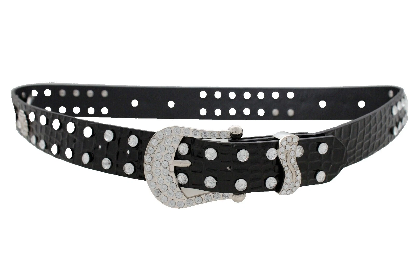 Cinturón de Cadera Cinturones Floral Negro para Mujeres